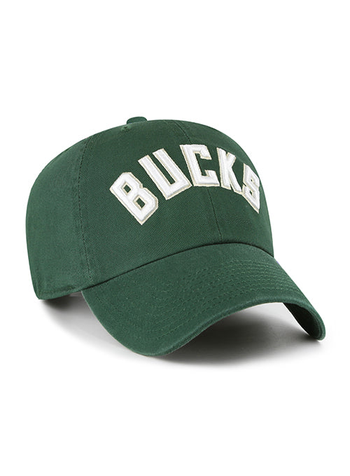'47 Brand Clean Up Wordmark Green Milwaukee Bucks Adjustable Hat - Image 2