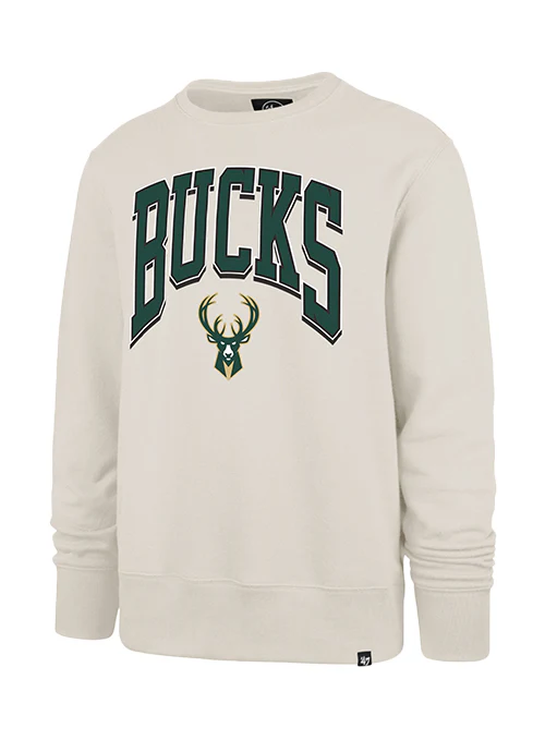 '47 Brand Headline Walk Tall Milwaukee Bucks Crewneck Sweatshirt