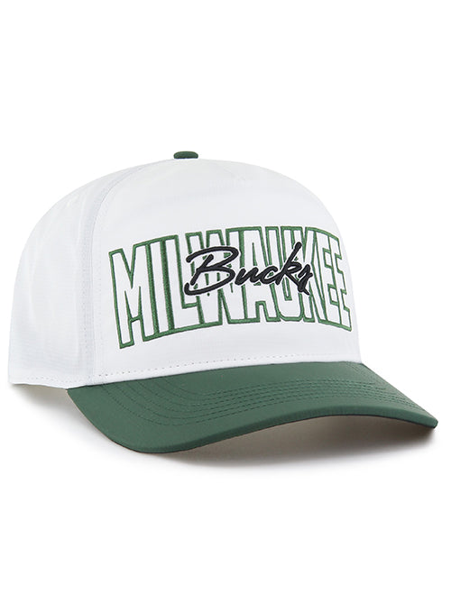 '47 Brand Hitch Lineman White Milwaukee Bucks Adjustable Hat - Image 2
