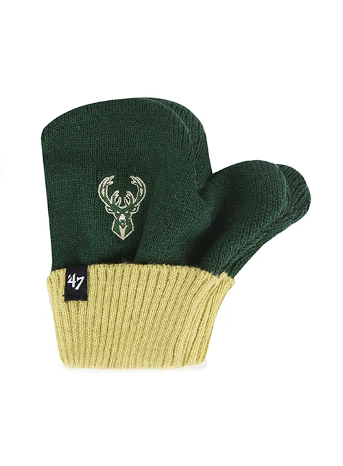 Youth '47 Brand Milwaukee Bucks Knit Hat & Gloves Set - Image 2