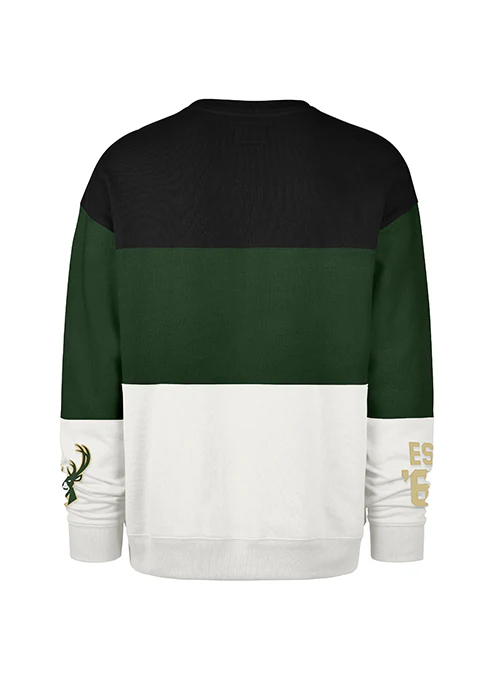 '47 Brand On Five Milwaukee Bucks Maximalist Crewneck Sweatshirt - Image 2