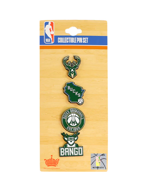 Aminco Milwaukee Bucks 4-Pack Pin Set