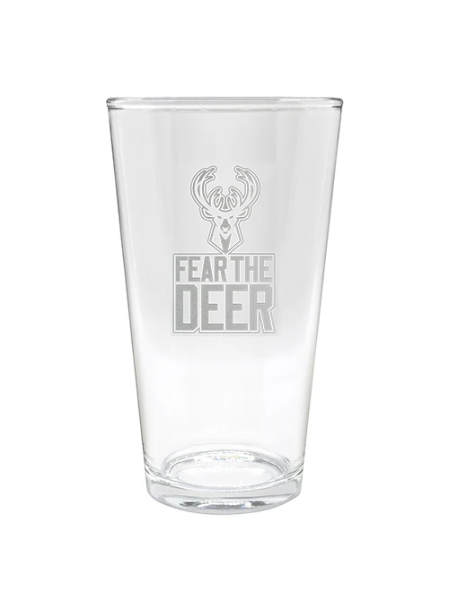 Great American Products Fear The Deer Milwaukee Bucks Pint Glass