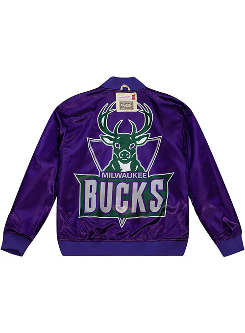 Mitchell & Ness HWC '93 Reverse Milwaukee Bucks Lightweight Varsity Jacket - Image 4