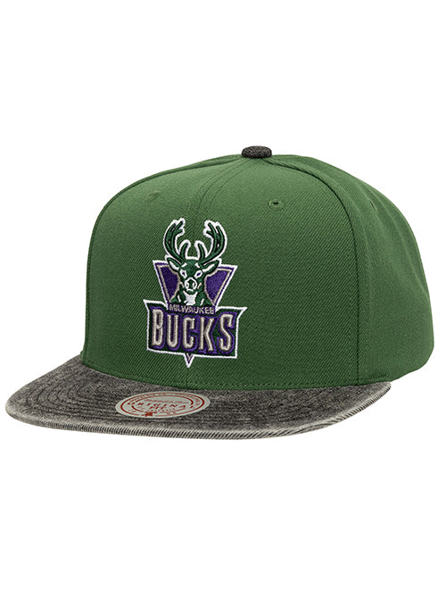 Mitchell & Ness HWC '93 Denim Patchwork Milwaukee Bucks Snapback Hat