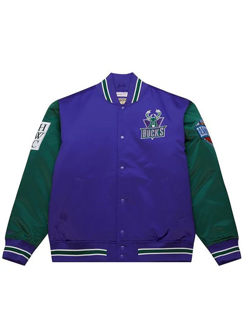 Mitchell & Ness HWC '93 Primetime Milwaukee Bucks Satin Jacket