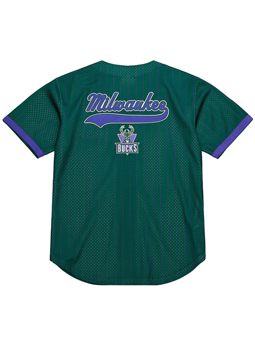 Mitchell & Ness HWC '93 Off Season Milwaukee Bucks Baseball Jersey - Image 2