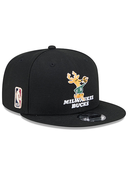 New Era 9Fifty HWC '68 Black Milwaukee Bucks Snapback Hat - Image 2
