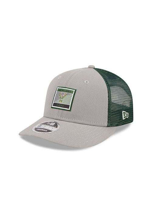 New Era 9Fifty Icon Mesh Gray Milwaukee Bucks Snapback Hat