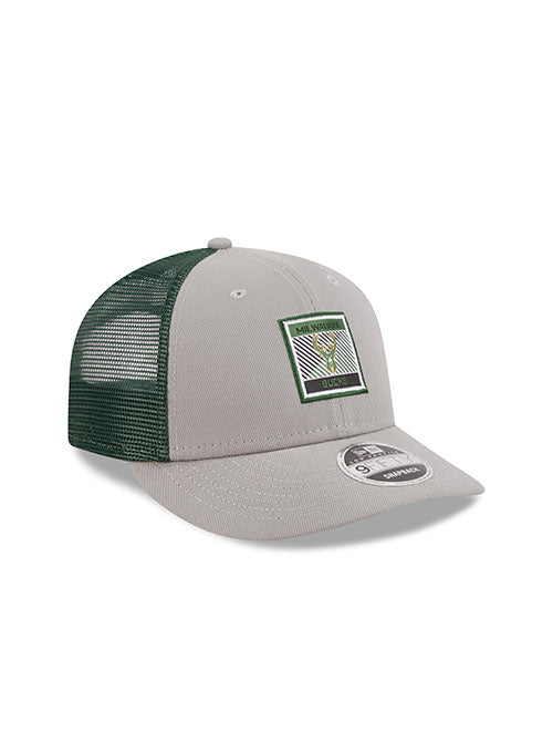 New Era 9Fifty Icon Mesh Gray Milwaukee Bucks Snapback Hat - Image 2