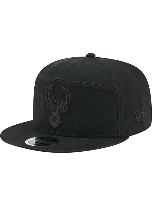 New Era 9Fifty Split Panel Milwaukee Bucks Snapback Hat