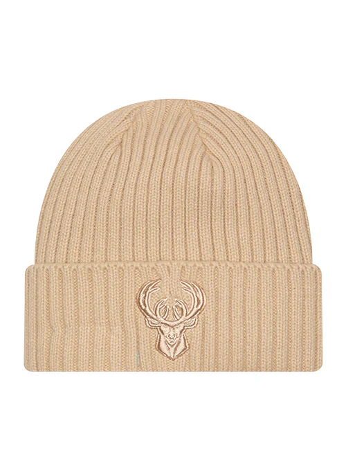 New Era Color Pack Cream Milwaukee Bucks Knit Hat