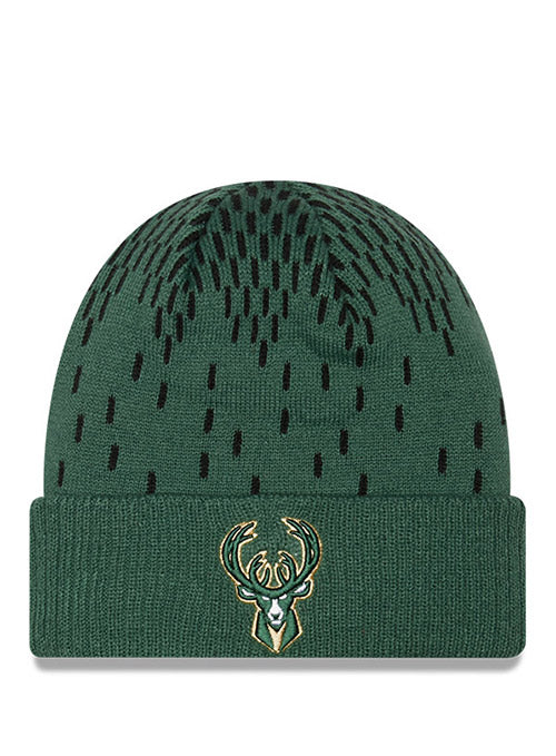 New Era Cuff Freeze D3 Green Milwaukee Bucks Knit Hat
