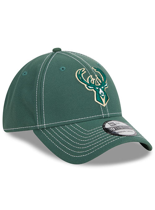 New Era Flex 39Thirty Classic D1 Green Milwaukee Bucks Hat - Image 2