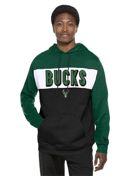 New Era Game Day Block Milwaukee Bucks Hooded Sweatshirt - Image 2