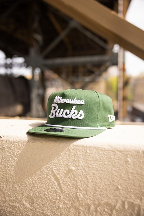 New Era Golfer Green Milwaukee Bucks Snapback Hat - Image 2