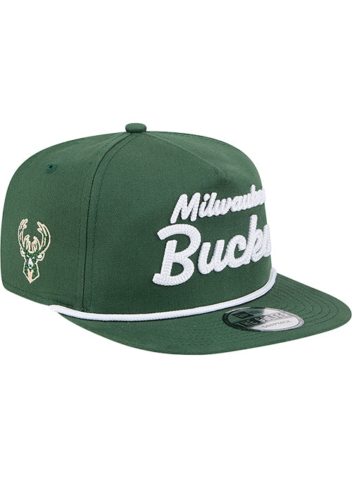 New Era Golfer Green Milwaukee Bucks Snapback Hat - Image 3