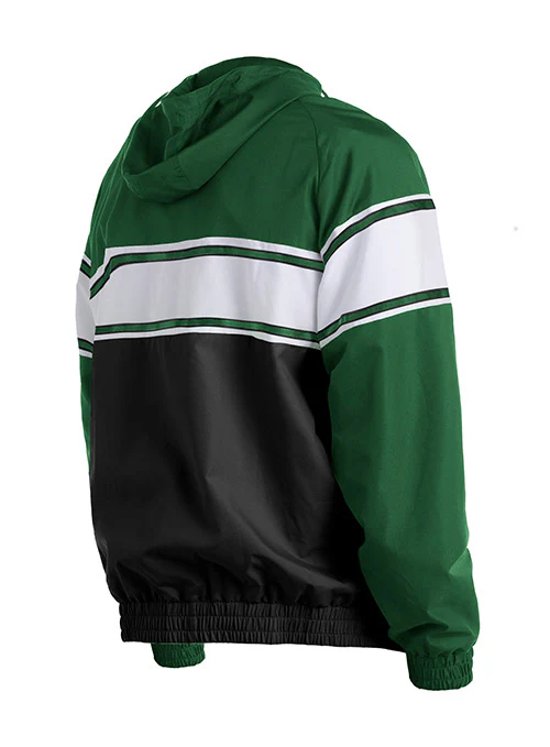 New Era Green & Black Milwaukee Bucks 1/4 Zip Hooded Sweatshirt - Image 2