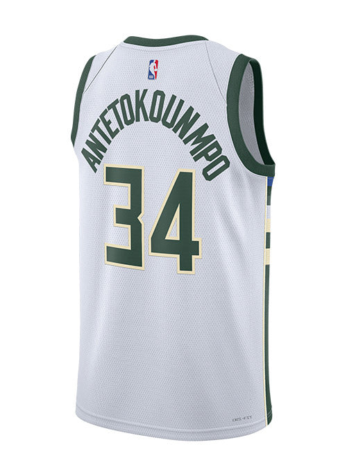 Nike 2022 Association Edition Giannis Antetokounmpo Milwaukee Bucks Swingman Jersey - Image 2