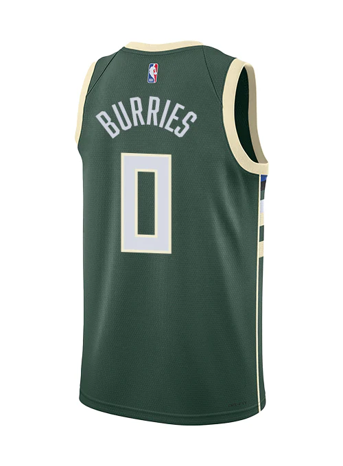 Nike 2022 Icon Edition Brayden Burries Milwaukee Bucks Swingman Jersey
