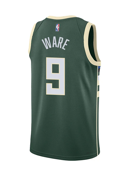 Nike 2022 Icon Edition Kel'el Ware Milwaukee Bucks Swingman Jersey