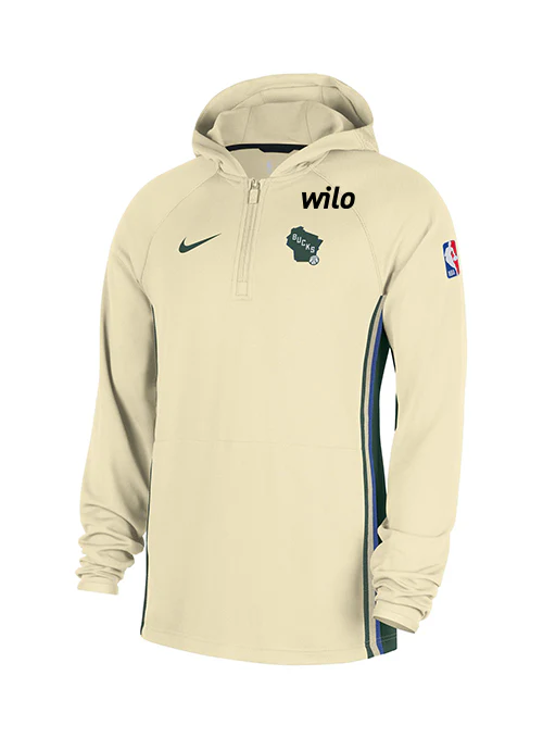 Nike City Edition 25-26 Game Theatre Milwaukee Bucks 1/4 Zip Hooded Sweatshirt