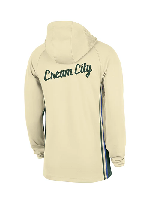 Nike City Edition 25-26 Game Theatre Milwaukee Bucks 1/4 Zip Hooded Sweatshirt - Image 2