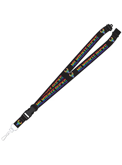 Pro Specialties Group Pride Rainbow Milwaukee Bucks Lanyard