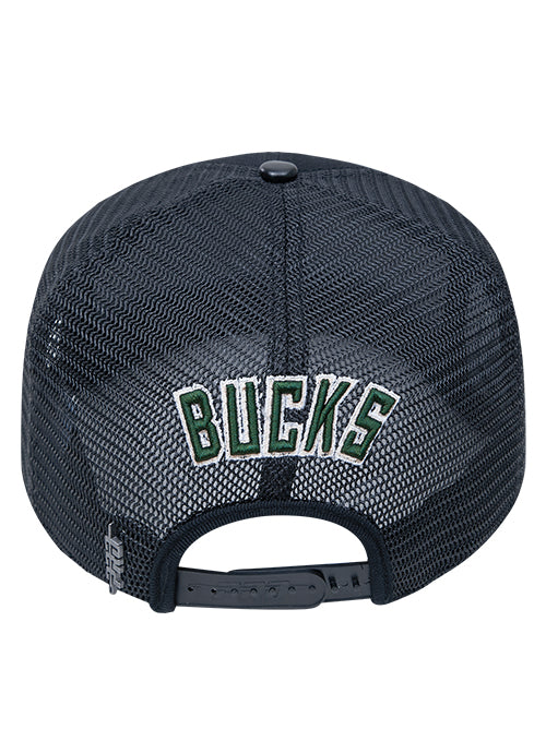 Pro Standard Classic Milwaukee Bucks Black Trucker Adjustable Hat - Image 3