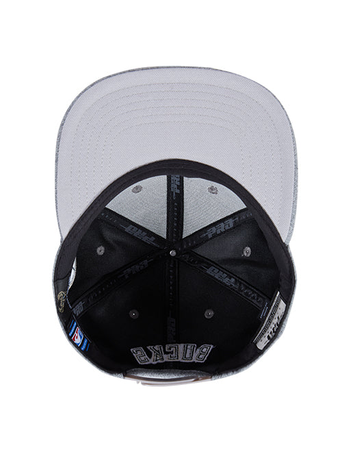 Pro Standard Classic Gray Icon Milwaukee Bucks Snapback Hat - Image 5