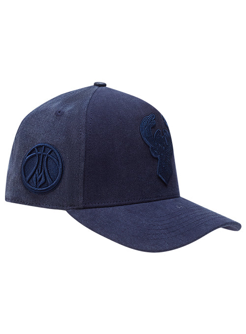 Pro Standard Classic Navy Washed Milwaukee Bucks Pinch Adjustable Hat - Image 2