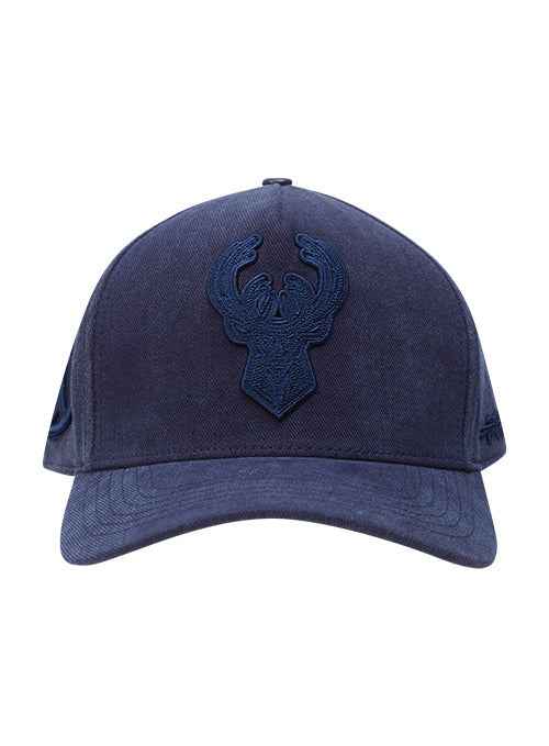 Pro Standard Classic Navy Washed Milwaukee Bucks Pinch Adjustable Hat - Image 3
