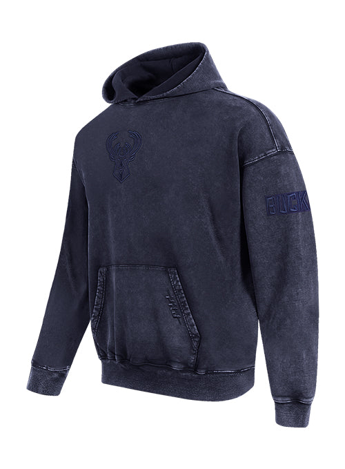 Pro Standard Classic Navy Washed Milwaukee Bucks Hooded Sweatshirt - Image 3