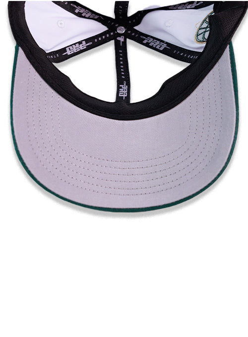 Pro Standard Classic White and Forest Milwaukee Bucks Adjustable Dad Hat - Image 5