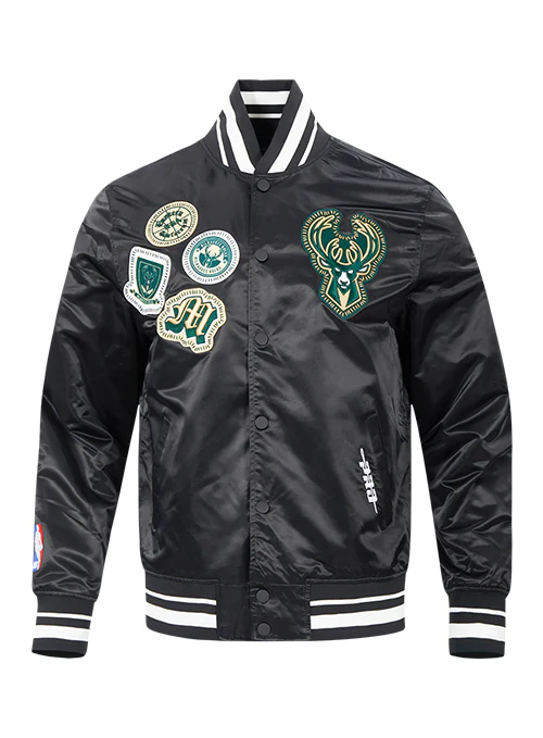Pro Standard DIY Pick Stitch Milwaukee Bucks Satin Jacket