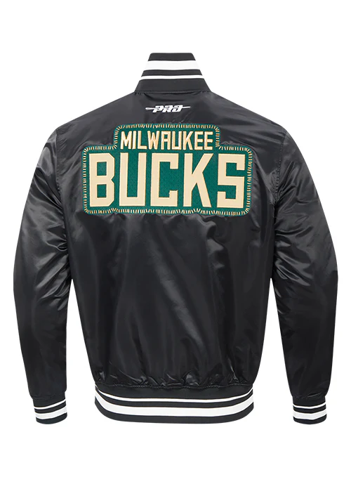 Pro Standard DIY Pick Stitch Milwaukee Bucks Satin Jacket - Image 2