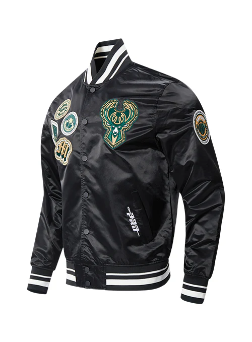 Pro Standard DIY Pick Stitch Milwaukee Bucks Satin Jacket - Image 3