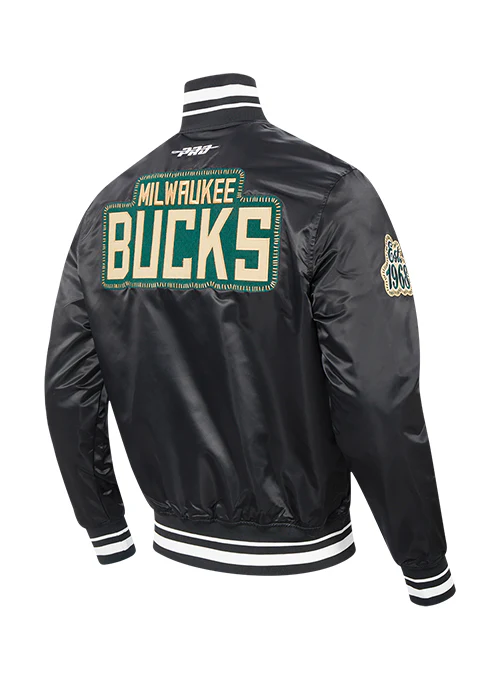 Pro Standard DIY Pick Stitch Milwaukee Bucks Satin Jacket - Image 4