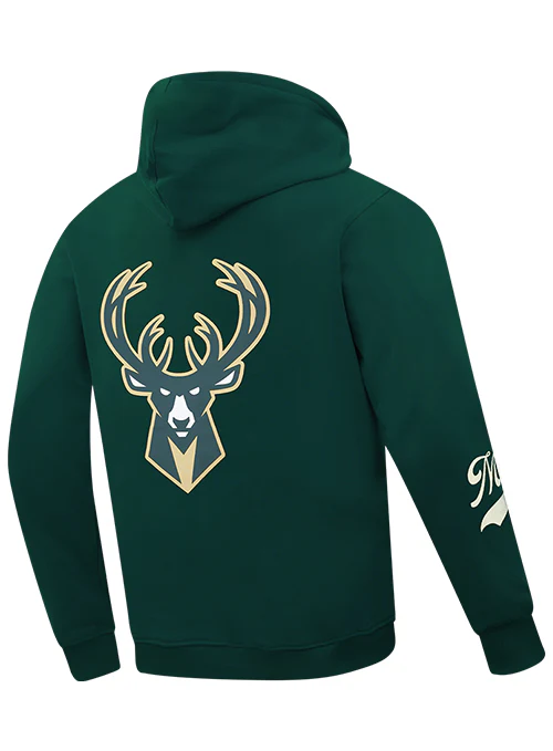 Pro Standard Living Large Milwaukee Bucks Drop Shoulder Hooded Sweatshirt - Image 4