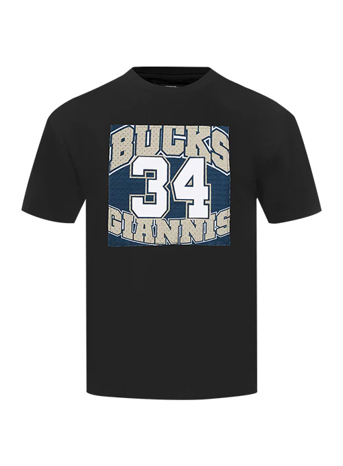 Pro Standard Made To Play Giannis Antetokounmpo Milwaukee Bucks T-Shirt