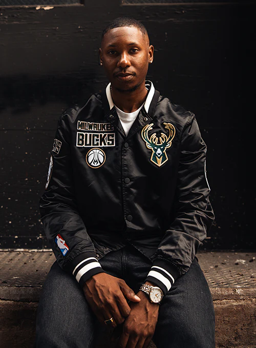 Pro Standard Retro Classic Milwaukee Bucks Satin Jacket