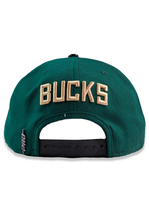Pro Standard Wool Pinch Two-Tone Classic Milwaukee Bucks Adjustable Hat - Image 2