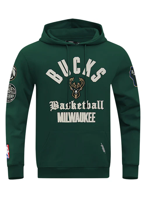 Pro Standard Modern Original Green Milwaukee Bucks Hooded Sweatshirt