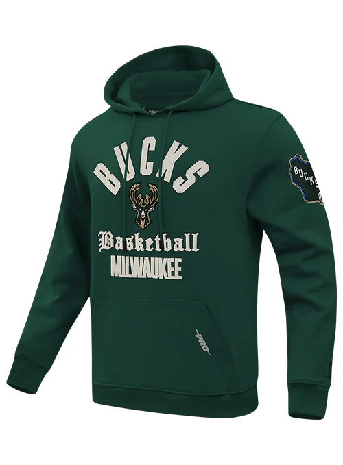 Pro Standard Modern Original Green Milwaukee Bucks Hooded Sweatshirt - Image 3