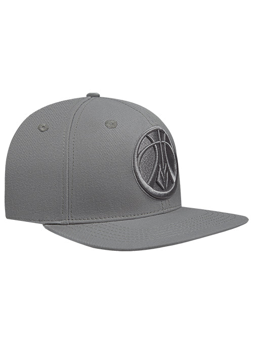 Pro Standard Neutral Grey Wool Milwaukee Bucks Snapback Hat - Image 2