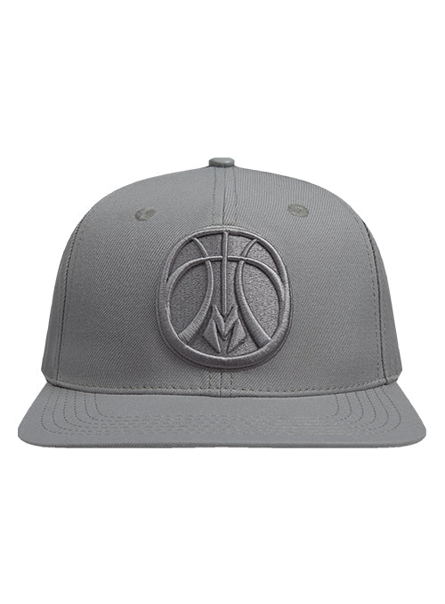 Pro Standard Neutral Grey Wool Milwaukee Bucks Snapback Hat - Image 3