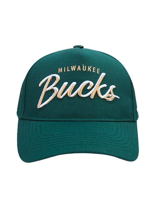 Pro Standard Script Milwaukee Bucks Wool Snapback Hat - Image 3