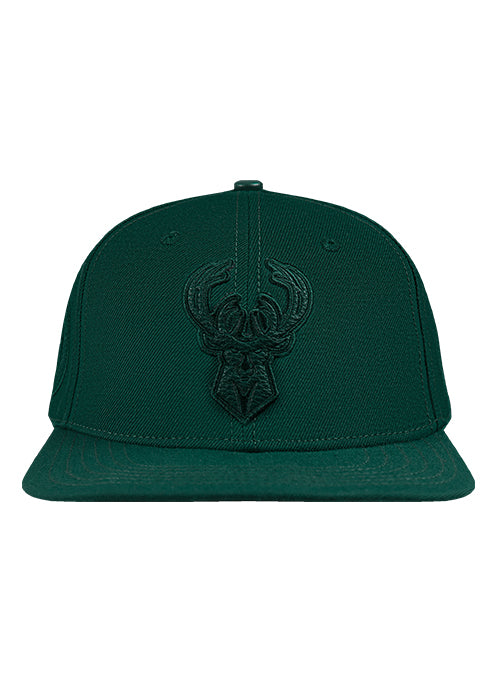 Pro Standard Triple Tonal Forest Milwaukee Bucks Snapback Hat - Image 3