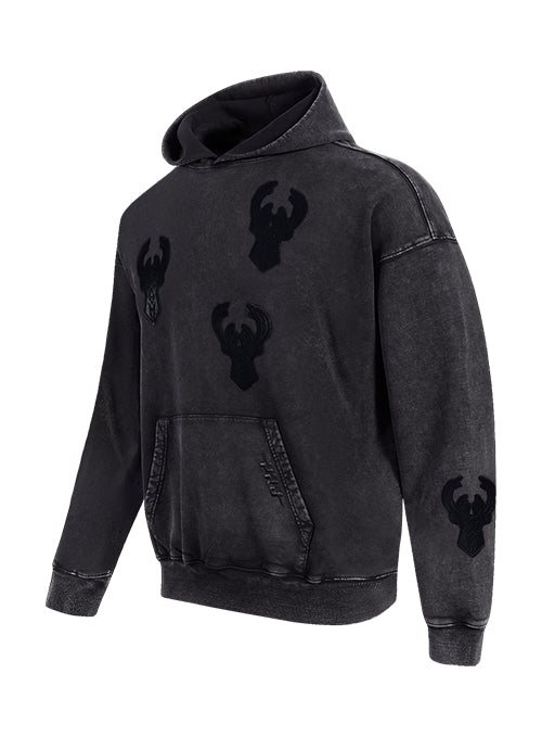 Pro Standard Vanguard Washed Milwaukee Bucks Hooded Sweatshirt - Image 5