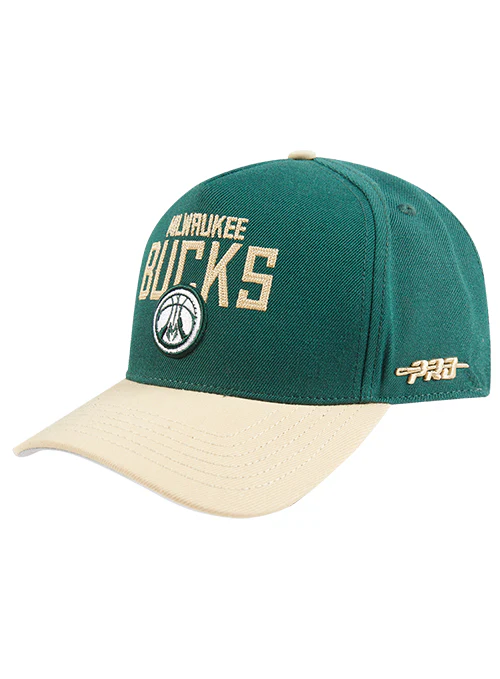 Pro Standard Varsity Wool Milwaukee Bucks Pinch Snapback Hat